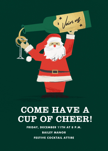 Santa Cocktail Party Invitation