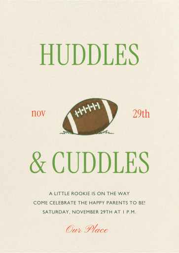 Minimal Football Game Invitation