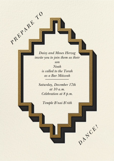 Polygon - Bar & Bat Mitzvah Invitation by Paperless Post