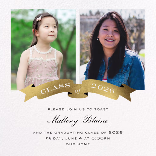 TBT Ribbon - Graduation Party Invitation by Cheree Berry Paper & Design