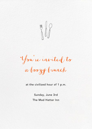 Ivory Plain - Brunch Invitation by Paperless Post