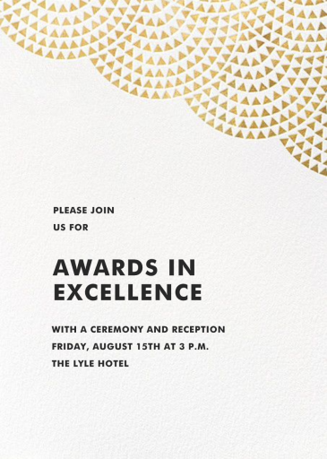 Savoy (Square) - Awards Ceremony Invitation by Paperless Post