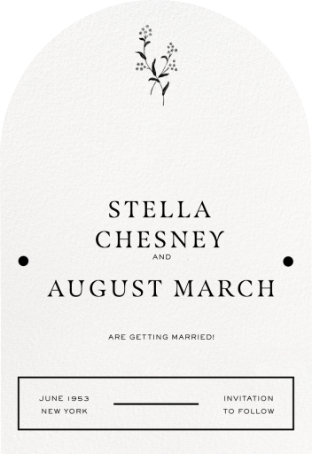 Arch Cutout (Customizable Template) - Save the Date by Paperless Post