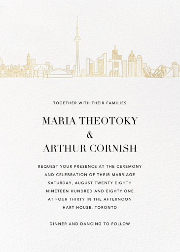 Skyline View - Wedding Invitation by Paperless Post