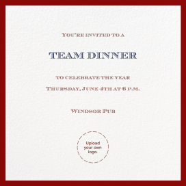 Red Square Border - Business Dinner Invitation by Paperless Post