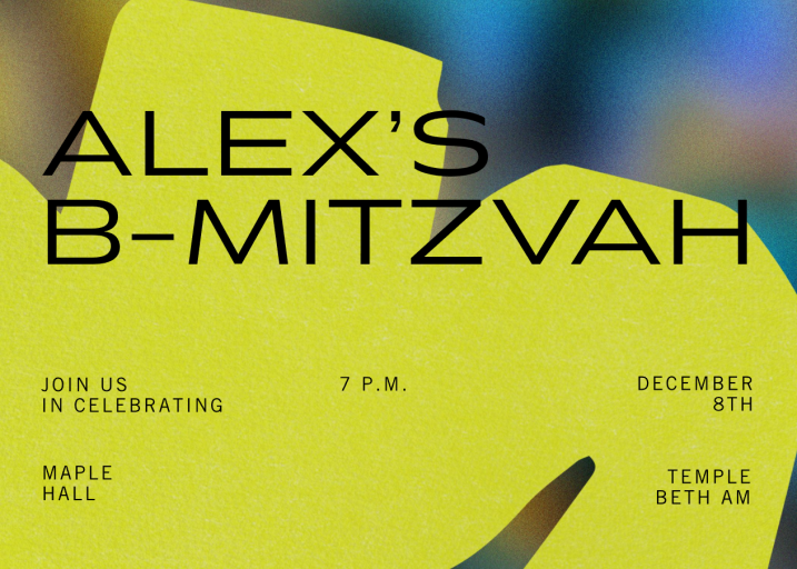 Graphic Layers - Bar & Bat Mitzvah Invitation by Moglea