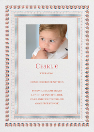 Pondi Cherry Nursery - First Birthday Invitation by Mr. Boddington's Studio