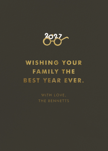 Gold 2027 Party Icons Card - Back