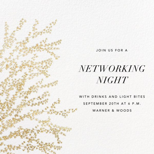 Forsythia Branch - Networking Event Invitation by Paperless Post