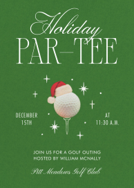 Invitación para una partida de golf en estas fiestas