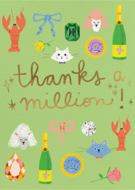 Like a Million - Thank You Card by Carolyn Suzuki Studio