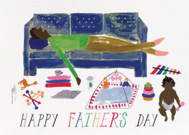Daddy’s Cat Nap - Father's Day Card by Mr. Boddington's Studio