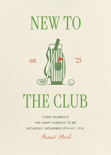 Club Welcome - Baby Shower Invitation by Paperless Post
