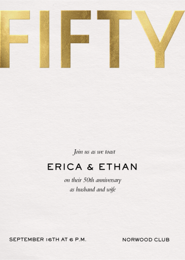 Golden Age - Anniversary Invitation by Paperless Post