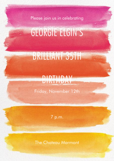 Rainbow Brushstrokes - Invitation by Paper Source