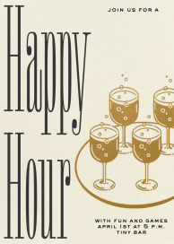 Sipping Bubbles - Happy Hour Invitation by Paperless Post