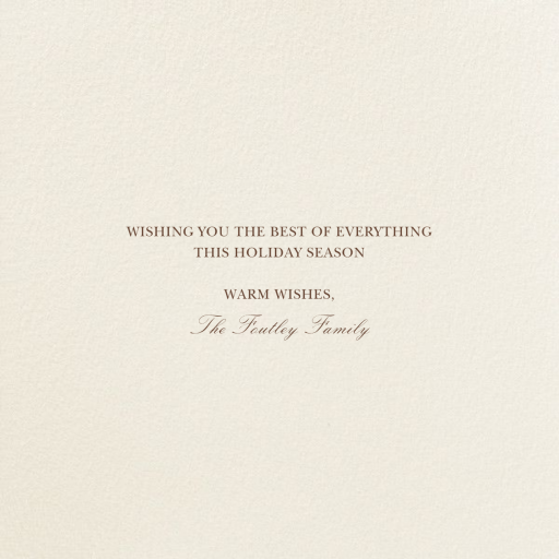 Cranberry Wreath - Holiday Card by Felix Doolittle - Back