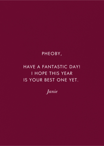 Carousel Birthday - Birthday Card by Rifle Paper Co. - Back