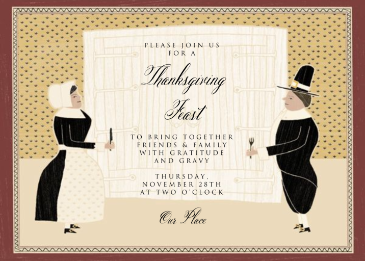 Hungry Pilgrams Invite by Paperless Post