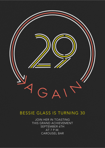 29 Again - Invitation by Paperless Post