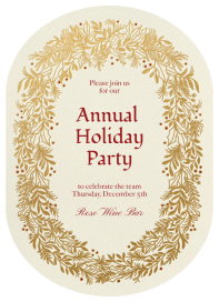 Golden Wreath by Paperless Post