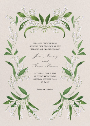 Little Lilies (Invitation) - Invitation by  Monique Lhuillier