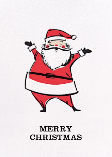 Retro Santa (Greeting) - Christmas Card by Hello!Lucky