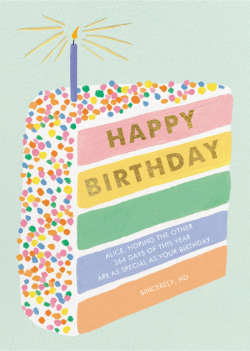Cake Slice - Birthday Card by Rifle Paper Co.