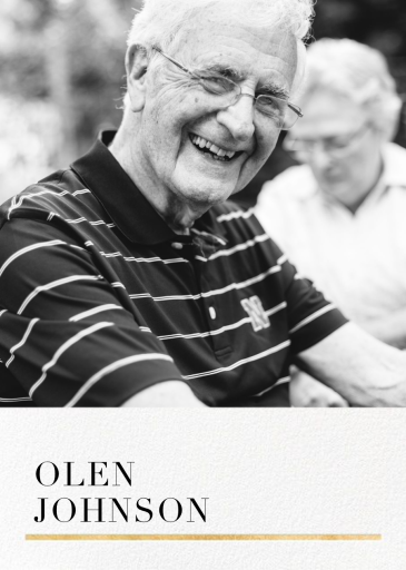 3/4 Portrait (Photo) - Memorial Card by Paperless Post