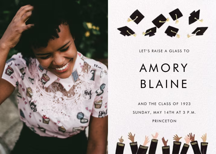 Caps Ahoy (Photo) - Graduation Party Invitation by Rifle Paper Co.
