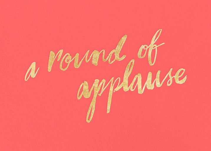 A Round of Applause - Work Anniversary Card by kate spade new york