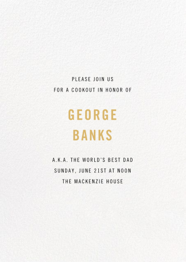 Dad Takes Gold - Father's Day Invitation by Paperless Post - Back