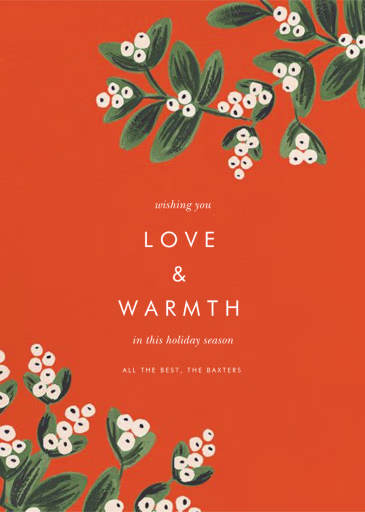 Mistletoe Accent - Business Holiday Card by Rifle Paper Co.