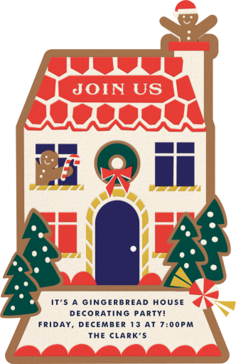 Ginger Neighbor (Invitation) - Holiday Party Invitation by Cheree Berry Paper & Design