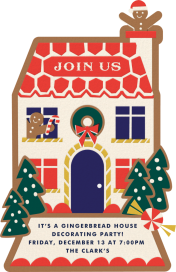 Ginger Neighbor (Invitation) - Christmas Party Invitation by Cheree Berry Paper & Design