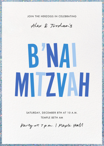Sparkle Soirée - Bar & Bat Mitzvah Invitation by Paperless Post