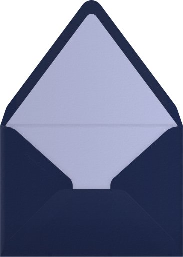 Blue Floral Graphic Invitation Envelope