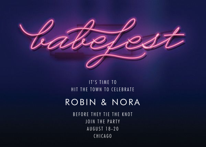 Babefest - Bachelor/Bachelorette Party Invitation by Cheree Berry Paper & Design