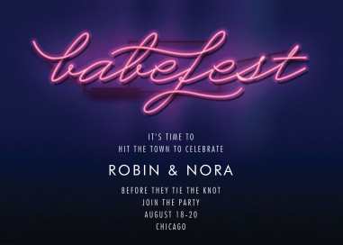 Babefest - Bachelor/Bachelorette Party Invitation by Cheree Berry Paper & Design