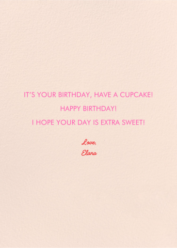 Cat Got the Cream - Birthday Card by Carolyn Suzuki Studio - Back