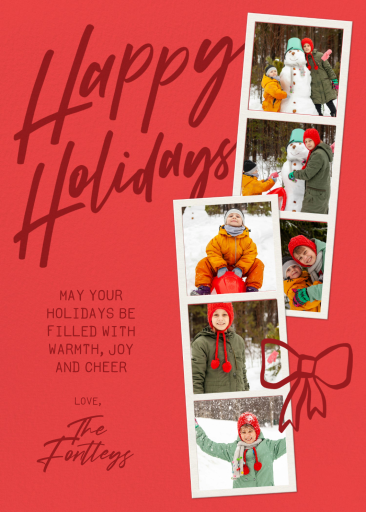 Photo Strip Holiday Photo Card