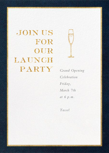 Oro (Tall) - Launch Party Invitation by Paperless Post