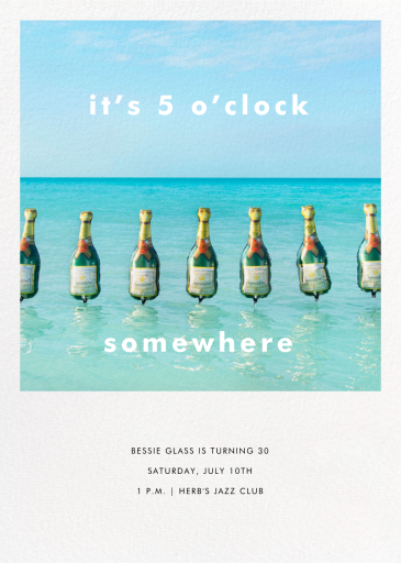 Champagne Float - Birthday Invitation by Gray Malin