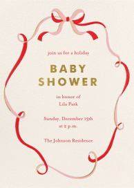 Twirling Bow - Baby Shower Invitation by Meri Meri