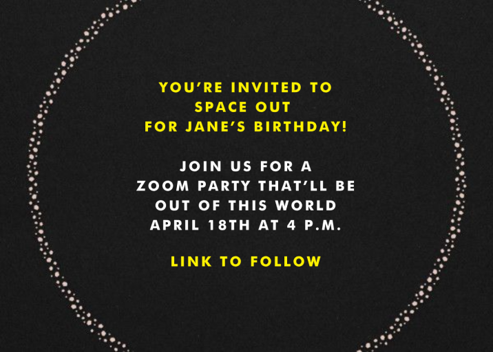 Solar System - Birthday Invitation by Paperless Post - Back