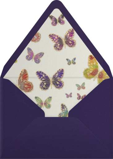 Hand Painted Butterfly Stationery - Bernard Maisner Envelope