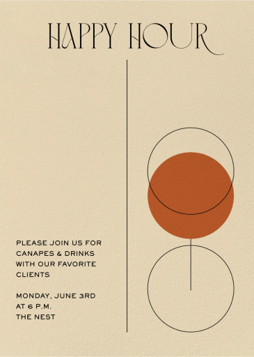 Stemware - Corporate Reception Invitation by Paperless Post