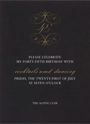 Numbers - Birthday Invitation by Bernard Maisner