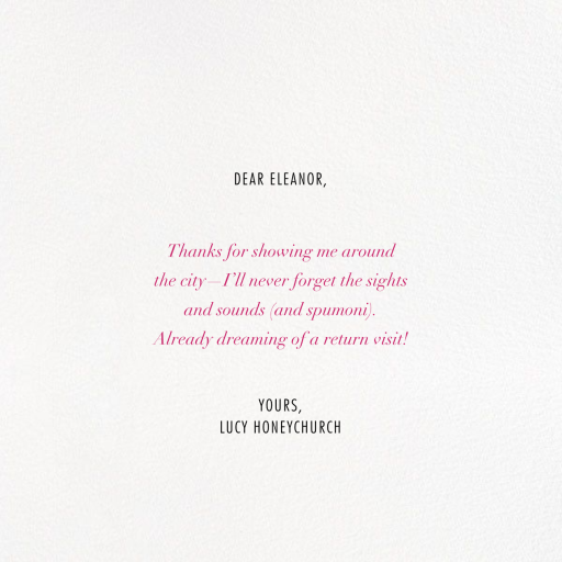 Different Strokes - Thank You Card by Kelly Wearstler - Back