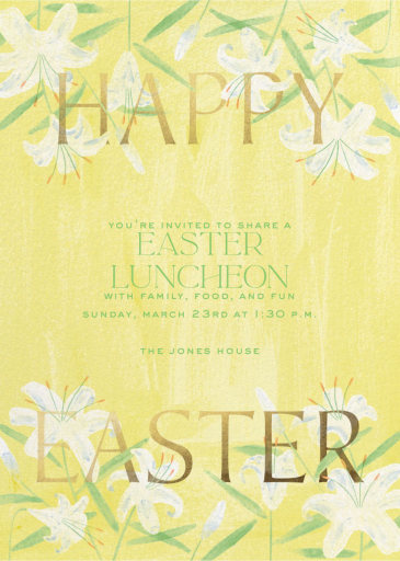 Spring Lilies - Invitation by Paperless Post